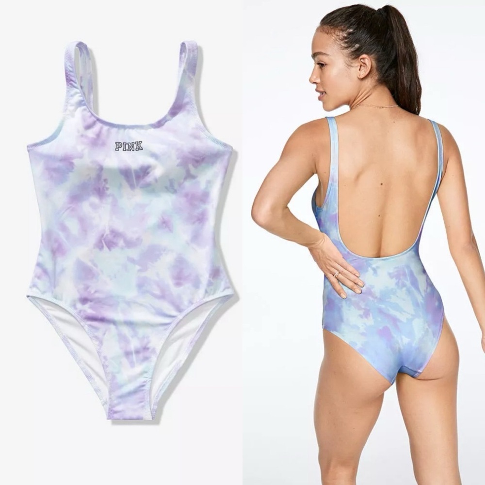 Pink Tie-Dye Swimsuit one P.C. medium New with tag